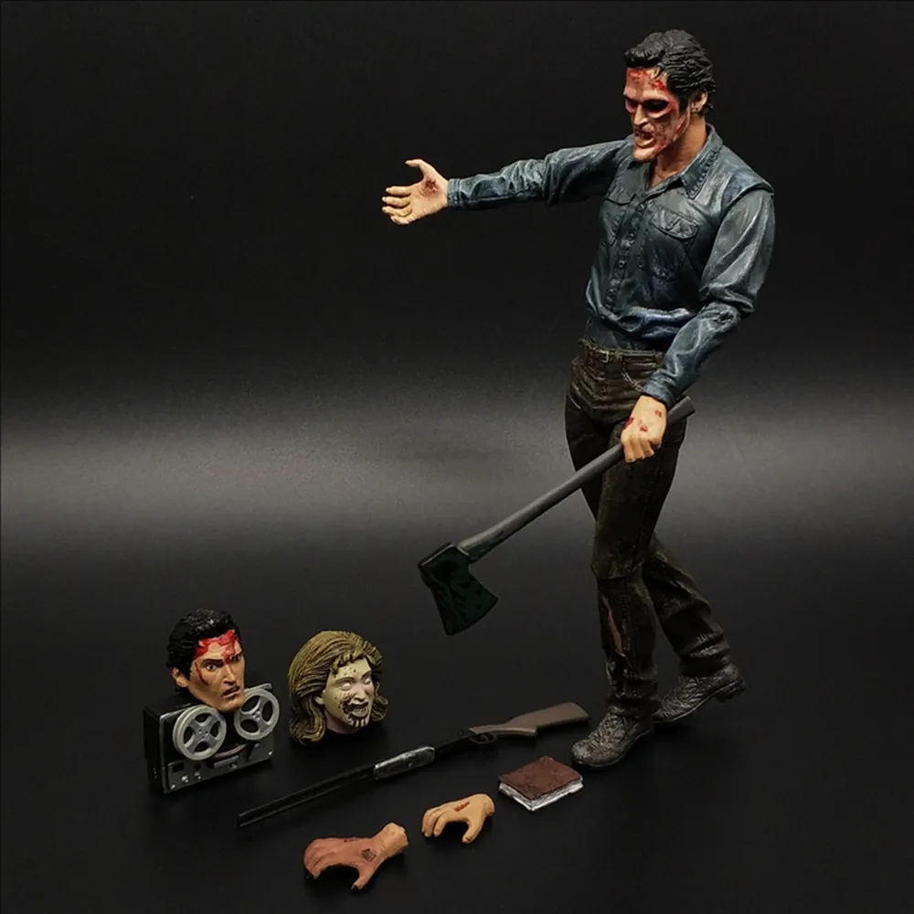 NECA Evil Dead 2 ภาพยนตร์สยองขวัญรูปเยาวชนได้รับบาดเจ็บ ASH Movable Joint รุ่นรูปของเล่นคอลเลกชันเครื่องประดับของขวัญฮาโลวีน