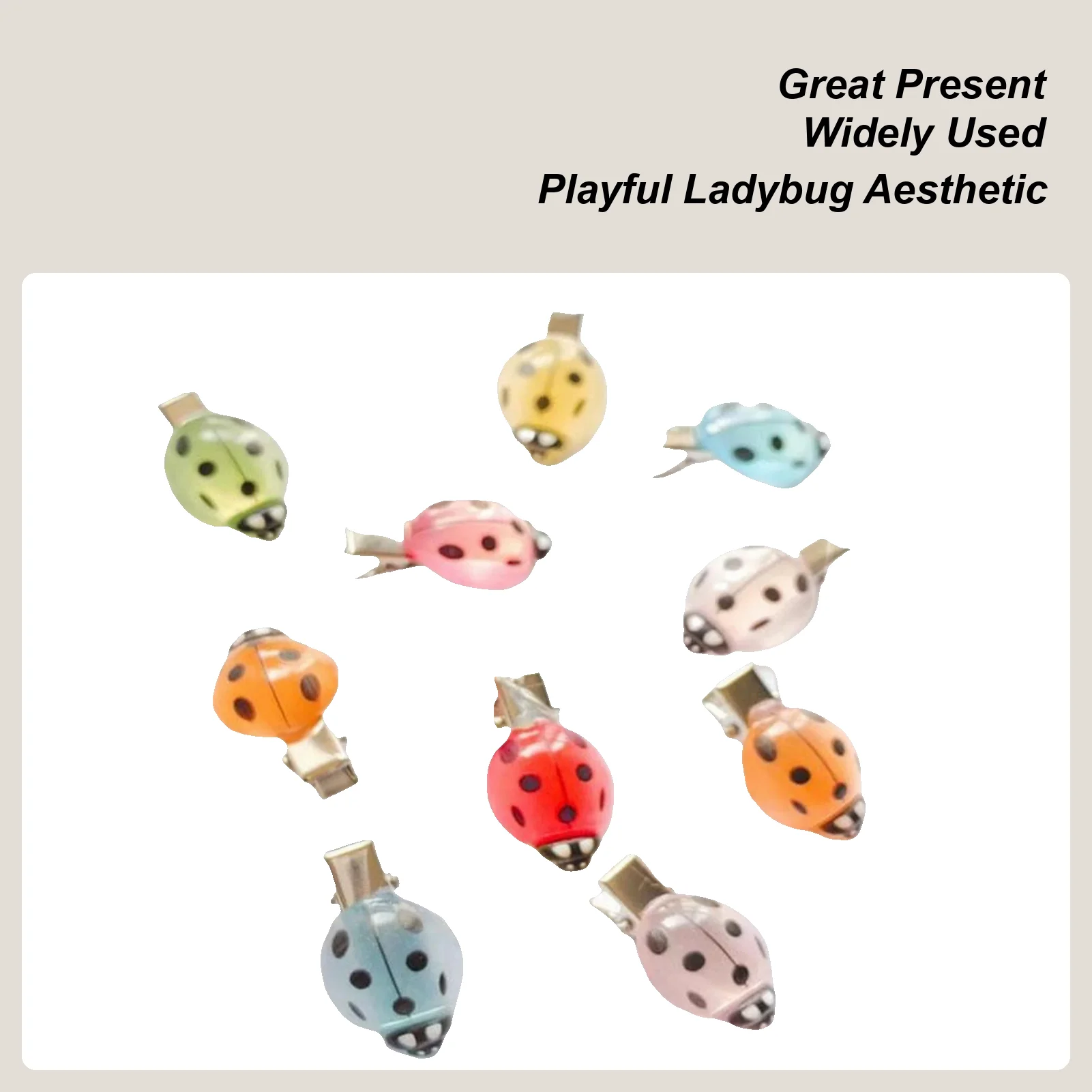 

Ladybug Hair Clips 10 Pieces Ladybug Clamp Luminous Cute Styling Hair Clips For Teens Kids Girls Date Party Outdoor School