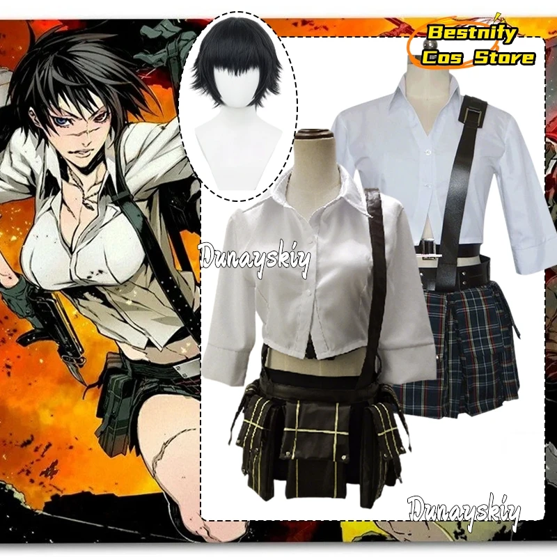 

Game DMC 5 V Lady Mary Cosplay Costumes Shirt+Short Skirts Women's Dresses Anime Lady Outfits Wig Prop Role-playing Suits Dress