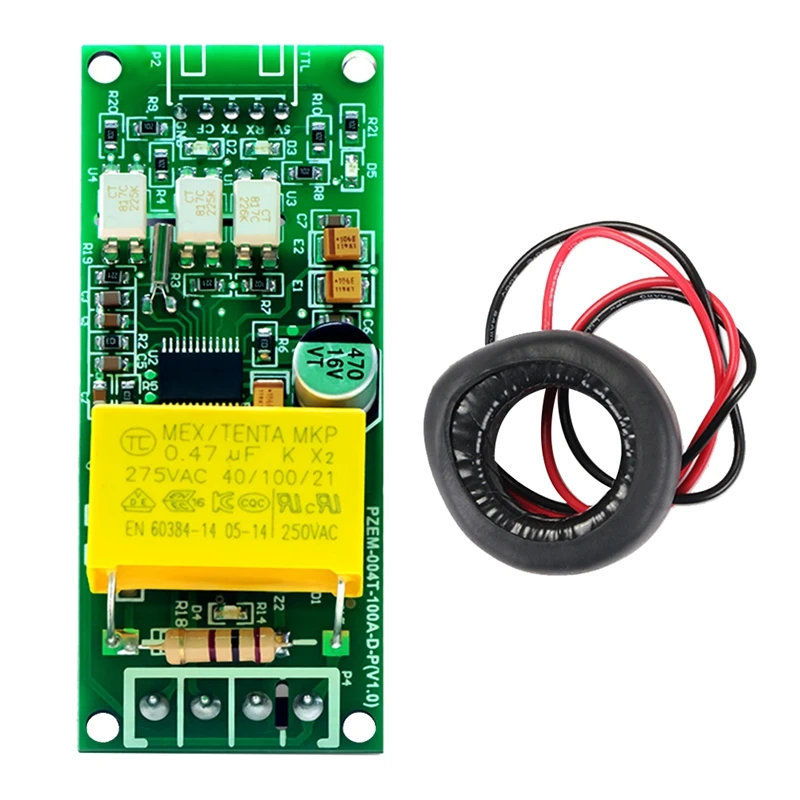 100A PZEM 004T 3.0 نسخة Wattmeter + إغلاق CT كيلو واط ساعة متر فولت أمبير وحدة اختبار الحالية لاردوينو TTL COM2/COM3/COM4