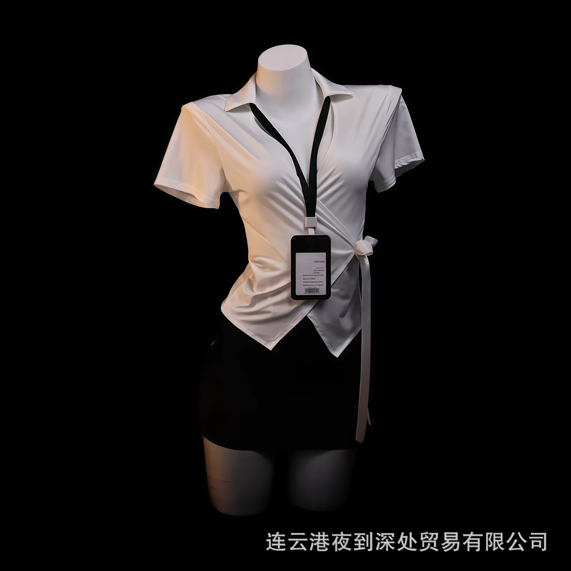 Sexy lingerie, secretary cosplay outfit, sexy flight attendant pajamas, sexy shirt uniform, qqny temptation 3QJY