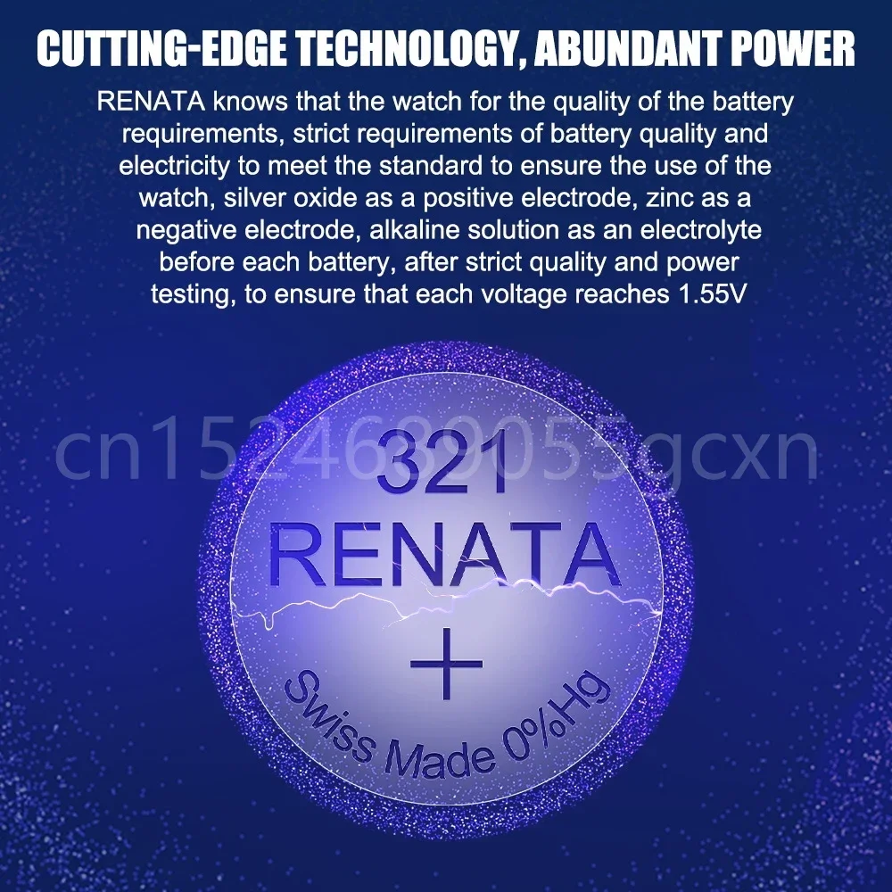 Renata Silver Oxide Watch Battery 321 SR616SW 616 1.55V 100% original brand renata 321 renata 616 battery