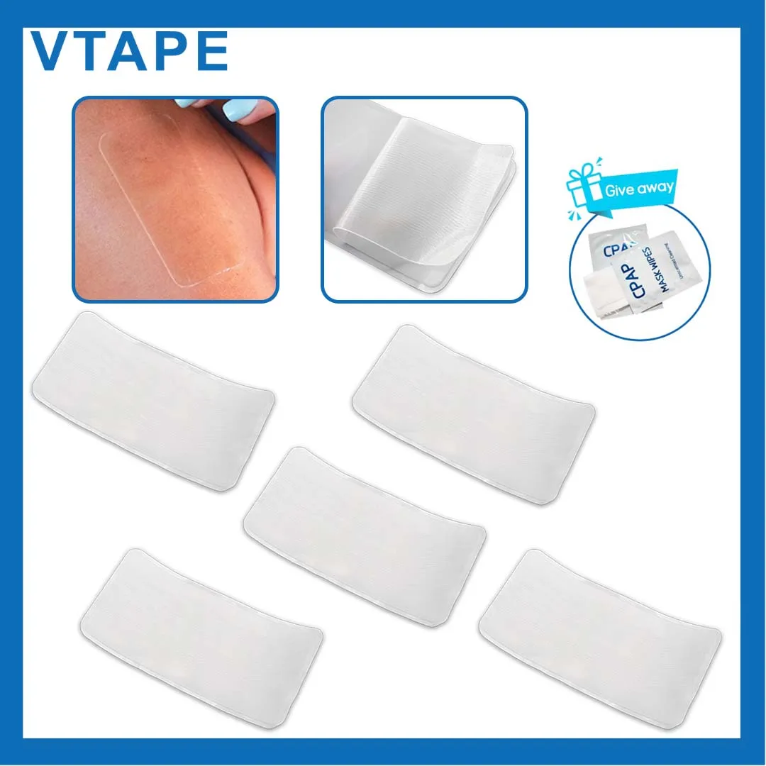 

5 Pcs Clear Silicone Scar Tape for Surgical Scars C-Section Acne Keloid Stretch Burn Tummy Tuck(10.6*5.5cm)