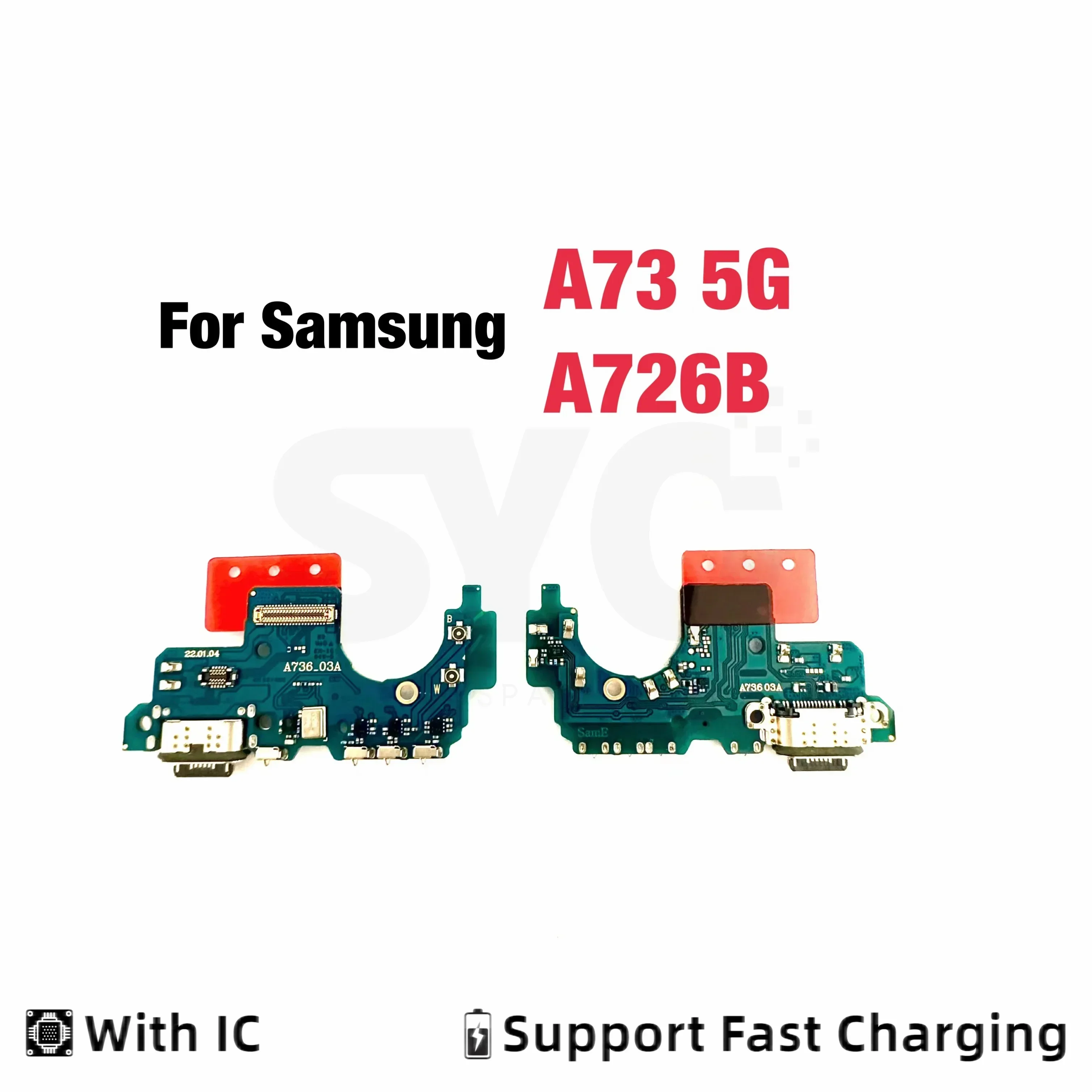 1Pcs USB Charging Port Mic Microphone Dock Connector Board Flex Cable For Samsung A73 5G A736 A736B Repair Parts