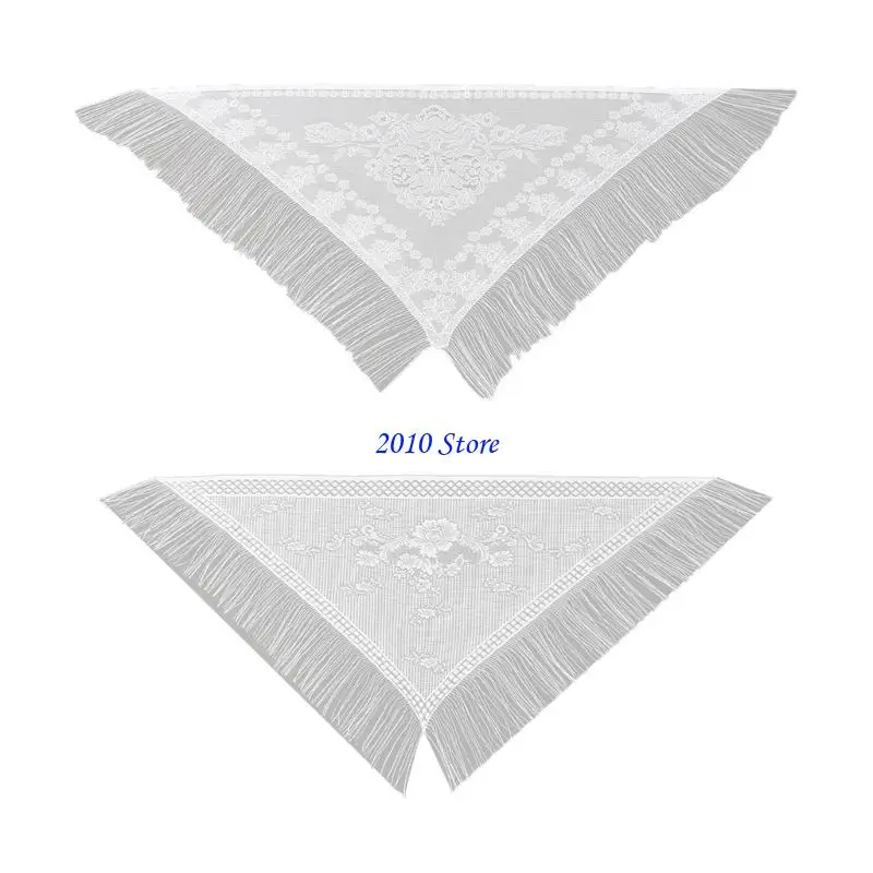 

F3MF Стильный кружевный шарф с бахромой многосел.