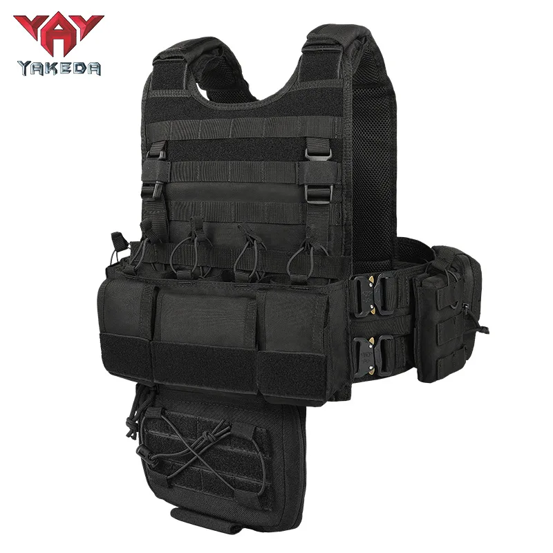 

YAKEDA Plate Carrier Camouflage Molle Magazine Pouches Hunting 1000D Polyester Fully Protection Tactical Vest With Foam Plate