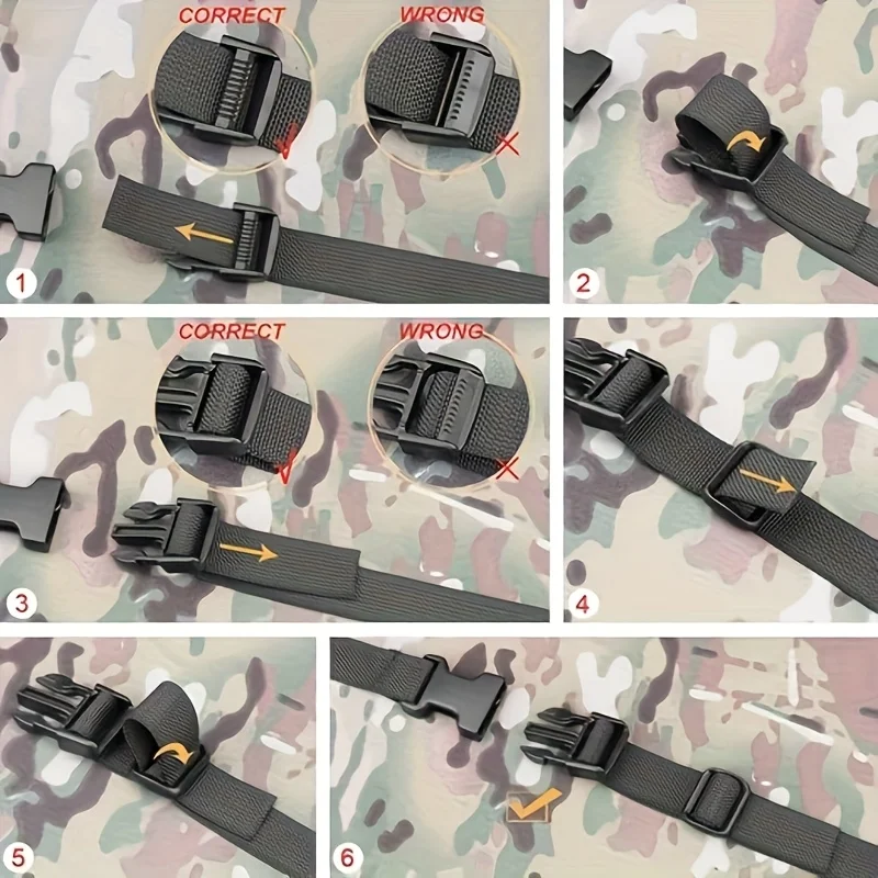 4 Stück Verstellbare Gepäckgurte, Wiederverwendbare Nylon-Verschlüsse für Koffer, Reiseverpackung, Fahrradträger, Zelt, Rucksack, Ladungssicherung – Detail 3