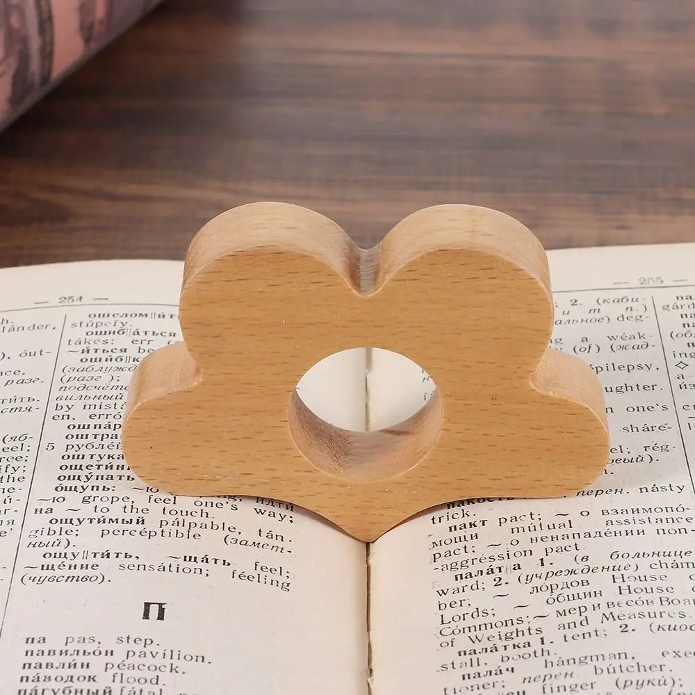 Wooden Bookmarks Ring Page Turning Fixed Thumb Bookmark One Hand Reading Fast Reading Aids Tools Thumb Book Holder Gift view 5
