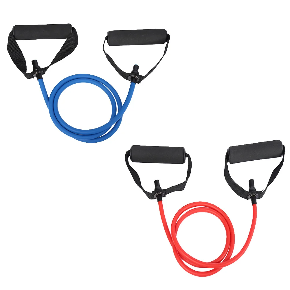 

2pcs Outdoor Yoga Resistance Bands 5X9 Blue 6X10 Red Elastic Pull Rope For Stretching Workout Exercise Strength Training