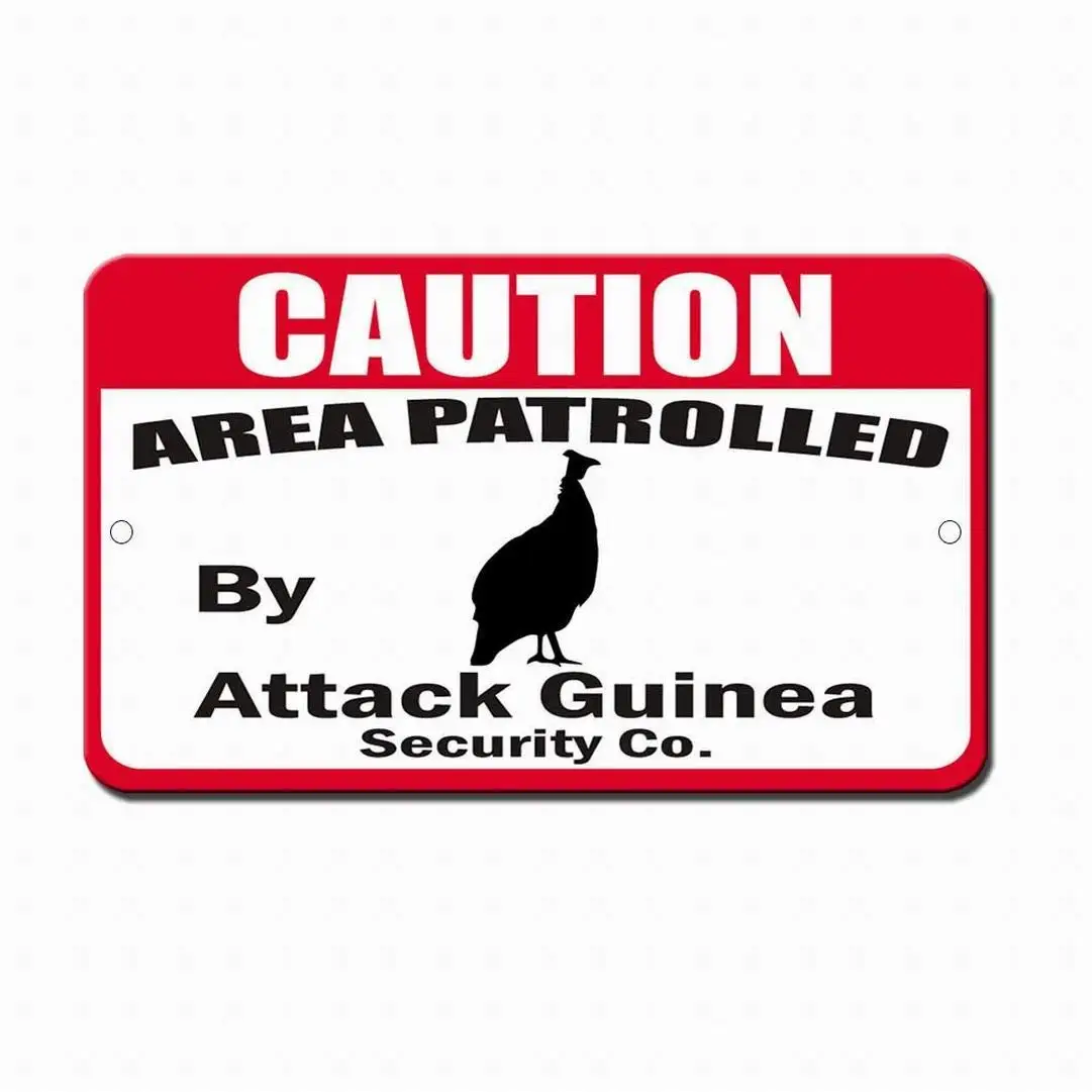 HAIMAX металлические жестяные знаки 8x12 площадь патрулируется атакой Гвинея безопасности уличный знак