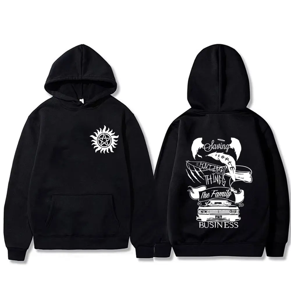 

TV Series Supernatural Hoodie Men Women Casual Fleece Cotton Sweatshirt Unisex Vintage Cosplay Hoodies Male Fashion Streetwear