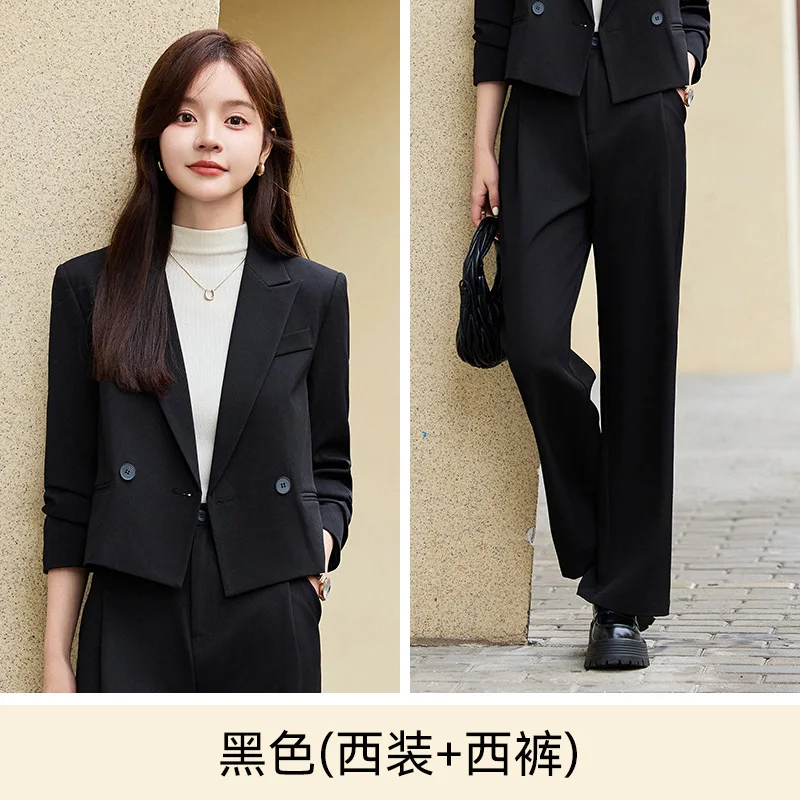 Short Gray Suit Jacket for Women Spring and Autumn2024New High-Grade Business Wear Temperament Small Size Suit Suit