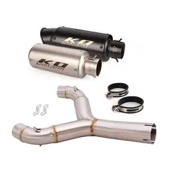51MM For Aprilia Shiver 750 2008-2017 Motorcycle Exhaust Tips Mid Link Pipe Muffler Tail Escape Steel Connect Tube DB Killer