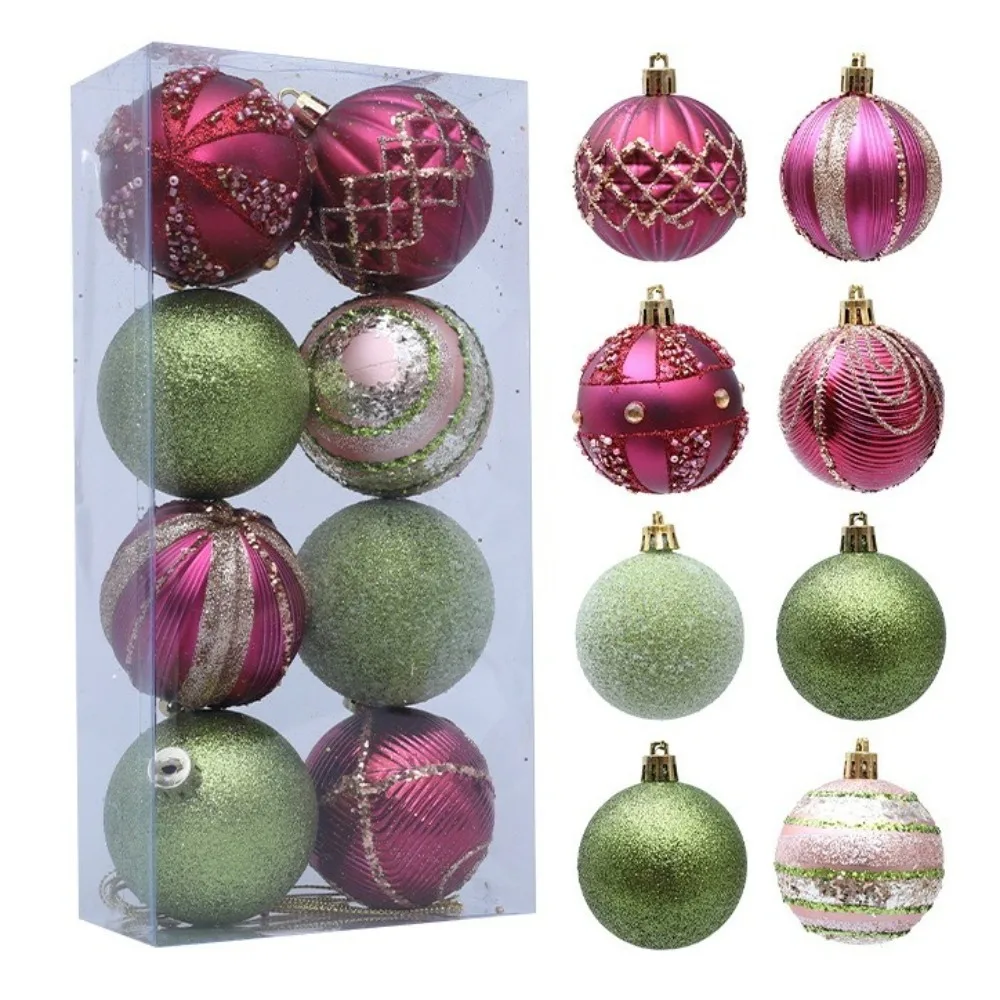

6cm Painted Christmas Ball Electroplated Shatterproof Christmas Baubles Colorful Plastic Christmas Hanging Ball Home Xmas Decor