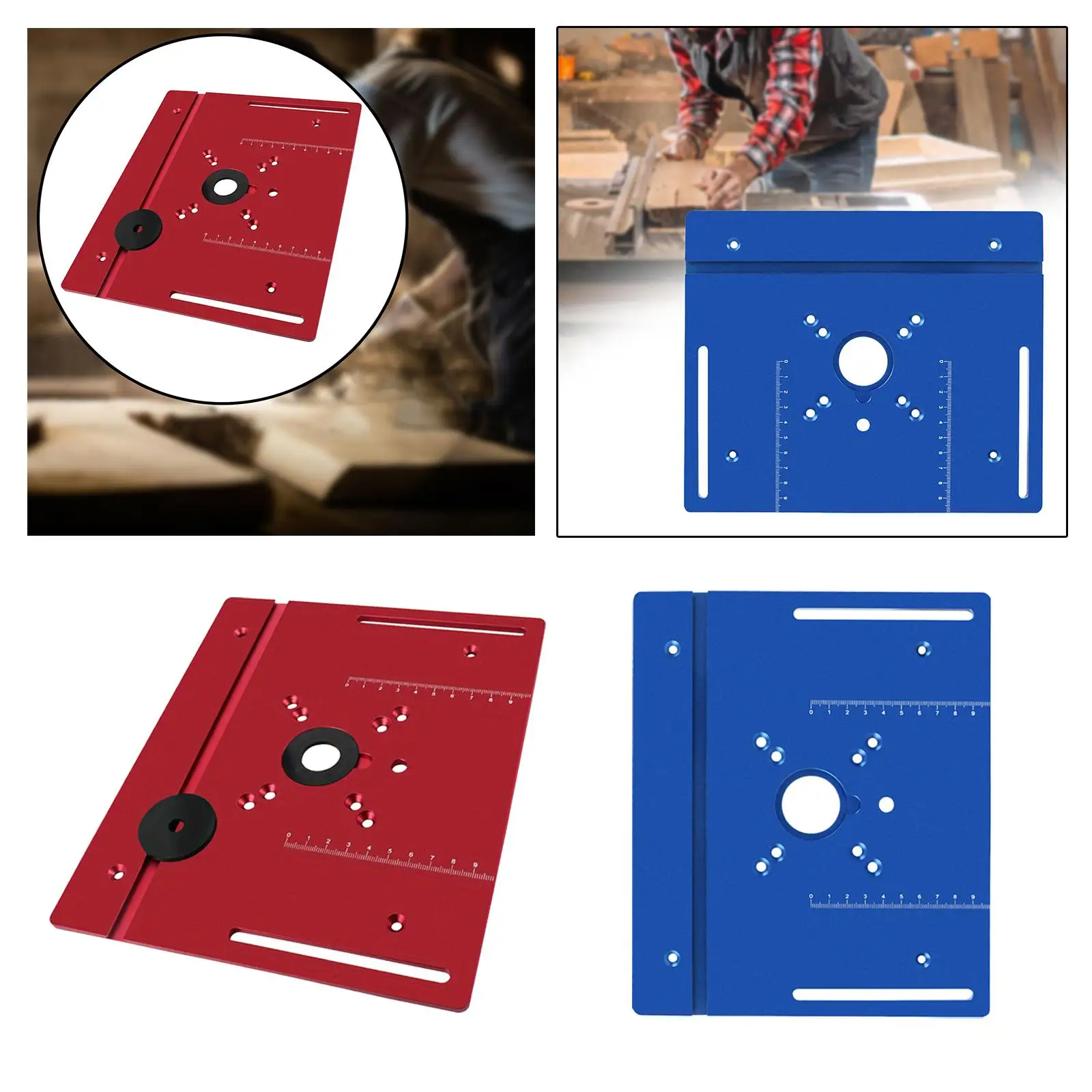 Router Table Insert Plate, Bancos Multifuncionais para Carpintaria, Router Flip Plate for Milling, Máquina de corte, Decoração Trabalhadores