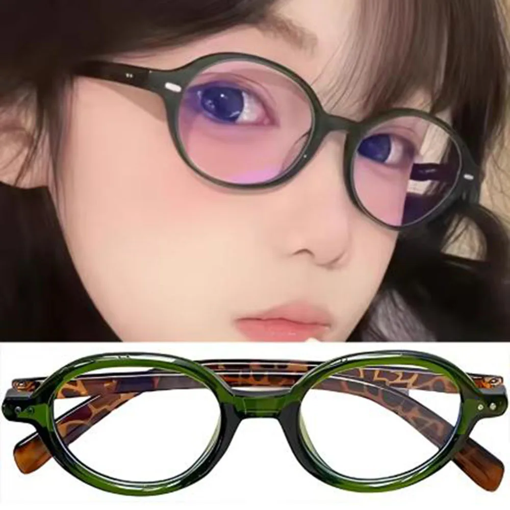 Computer Glasses Oval Eyewear Oval Glasses Blue Light Blocking Small Frame Glasses For Reading Computer Use Women