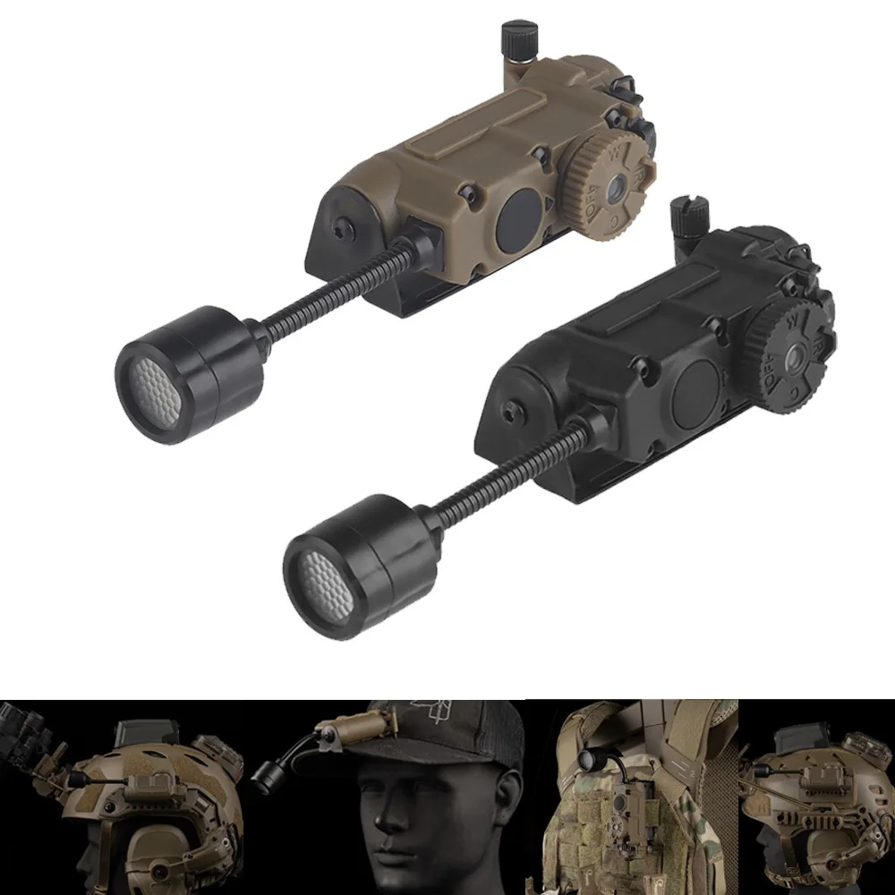 DulStrobe-Lampe de casque Sidewinder, lumière LED, rouge, vert, bleu, blanc, tête IR, IFF, chasse, pêche, lampe de poche auxiliaire