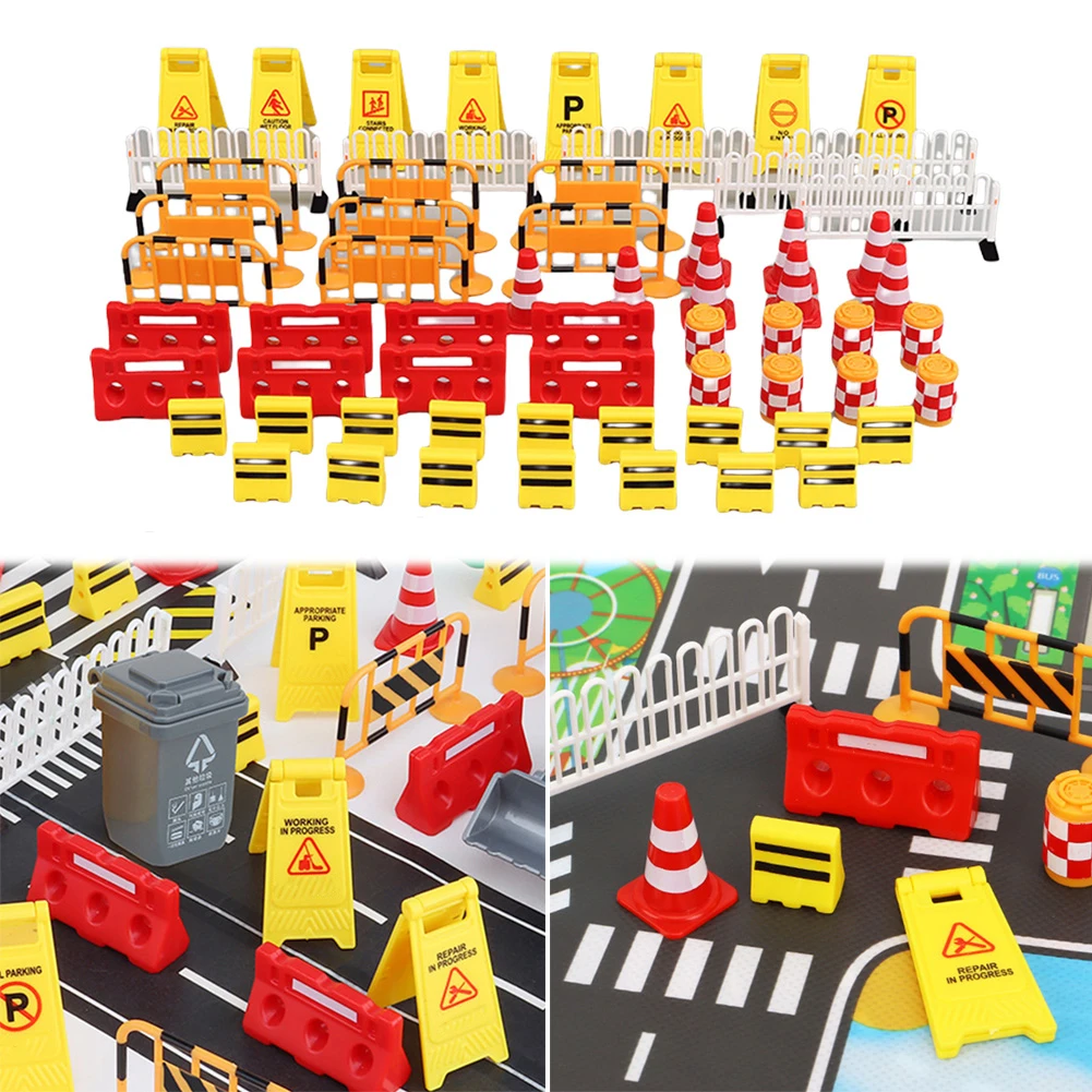 62Pcs Christmas Gnome Construction Set DIY Gnome Accessories Construction Site Creative Miniature Dollhouse Accessories for Kids