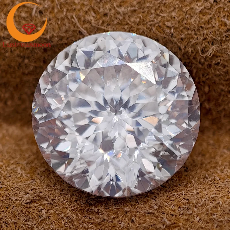 

New D Color Multiflora Cut Moissanite Diamond Round Shape Special Cutting Loose Stones GRA Certificate Synthetic Charms Beads