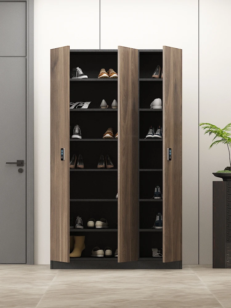 Shoe Cabinet with Lock Home Doorway Corridor Fingerprint Password Lock Outdoor Aisle Elevator Entrance Corridor