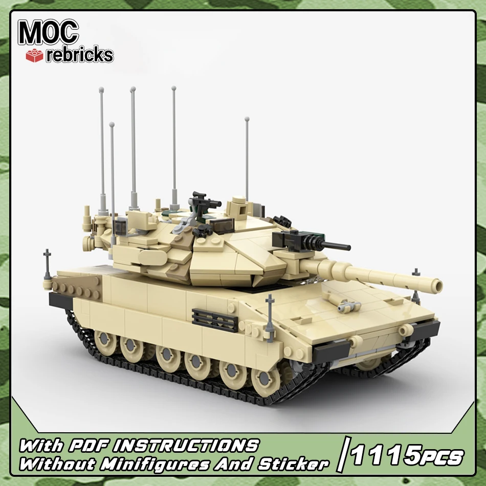 MOC Military Series Build Block Merkava mk.4 M Main Battle Tanks Vehicle Building Block Model Children's Gifts Educational Toys