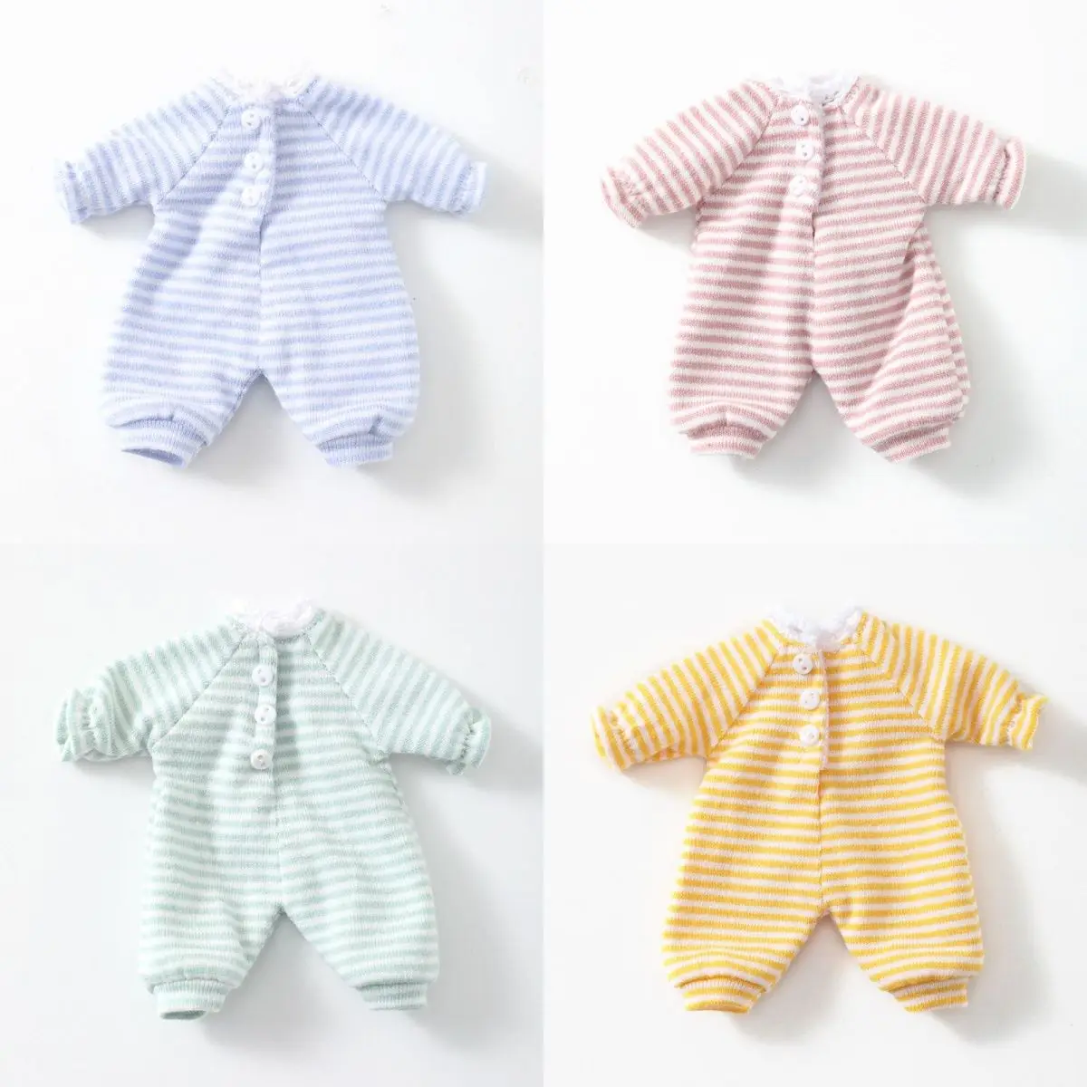 

7 цветов, милая кукла в полоску, пижама, костюм для куклы ГСК ob11 obitsu 11, комбинезон для куклы 1/12 BJD, одежда для сна, аксессуары