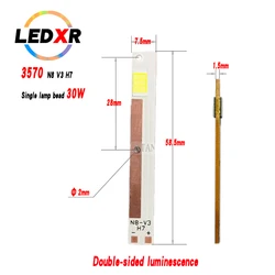 LEDカーライトビーズ,55mil,6チップ,白色,両面,暗闇で光る,シングルデイライト,30W,h4,h7,非統合,3570