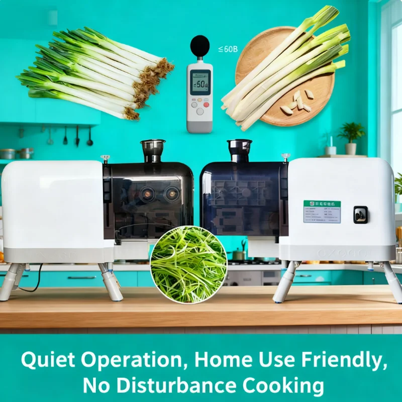 آلة شواء تجارية آلة تقطيع البصل الأخضر الكهربائية متجر البط المشوي فندق قابل للغسل تمزيقه البصل الأخضر أداة الإلهية
