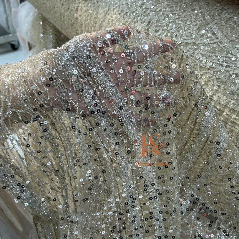 

Фольга цвета шампанского, тиснение серебряной сетчатой ткани с блестками, шитье свадебных платьев, вечерние платья и сценические костюмы, ткань «сделай сам»