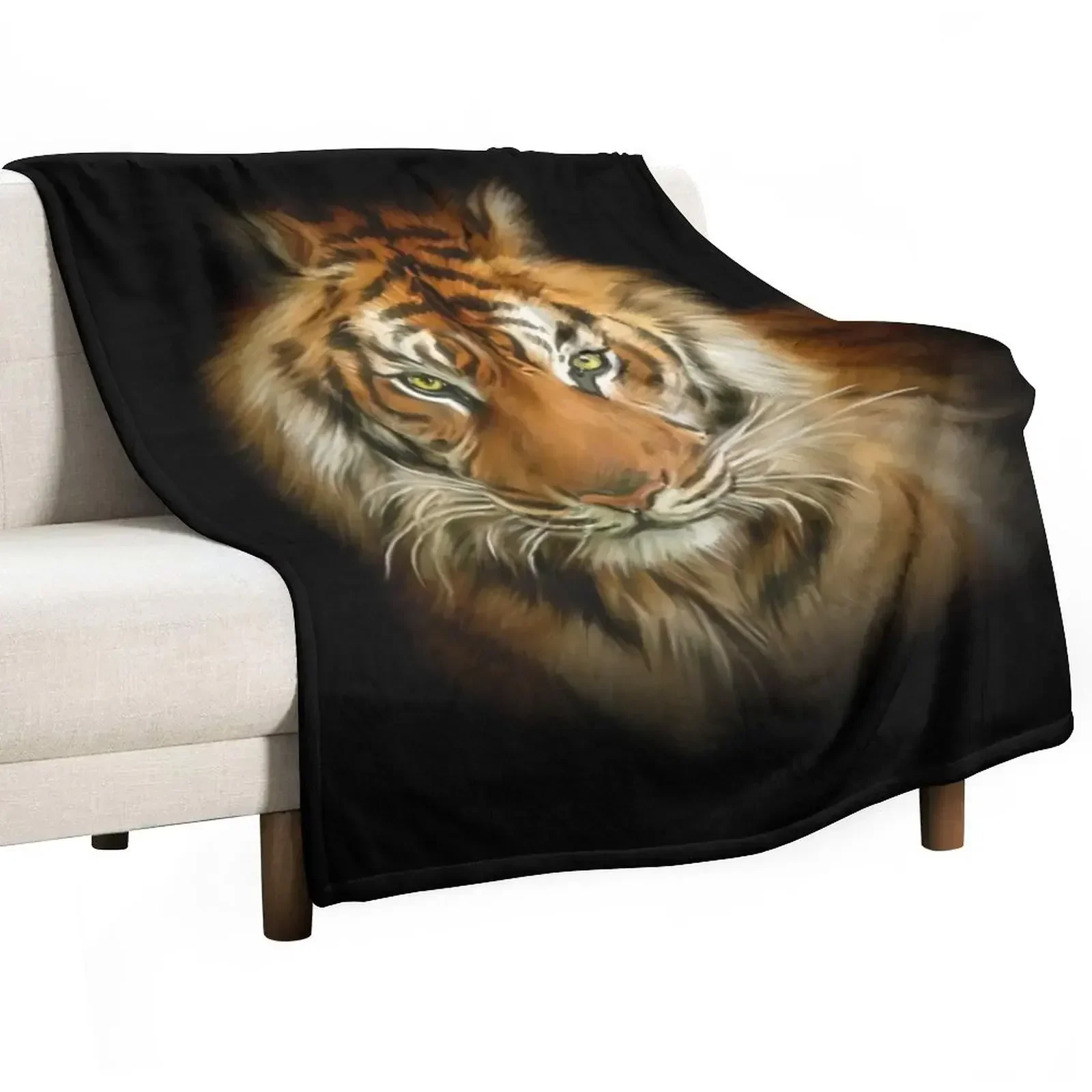 

Wild Tiger Throw Blanket Polar valentine gift ideas Flannel Fabric Blankets