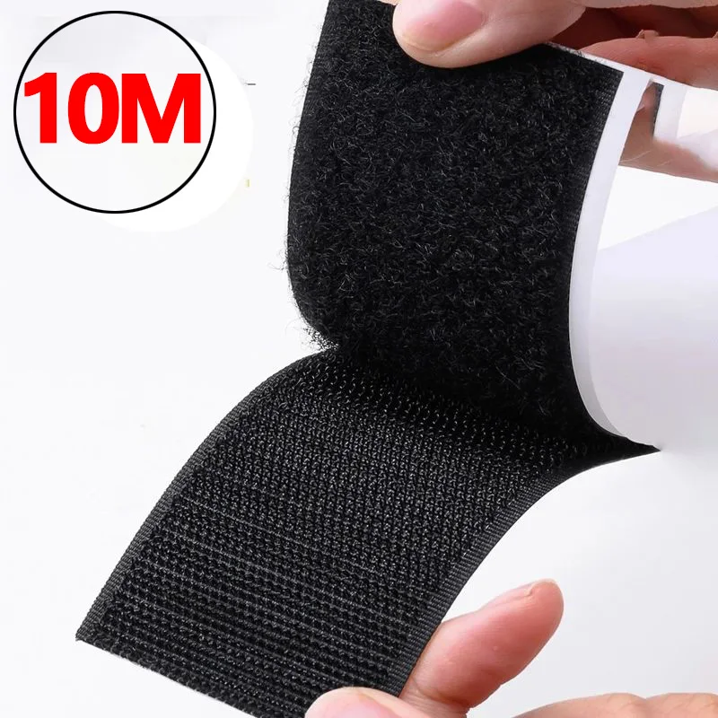 Strong Self-Adhesive Velcro Tape 1-10M - Heavy Duty Hook and Loop Strips for DIY, Car, Home Washable Reusable Magic Tape 20-50mm