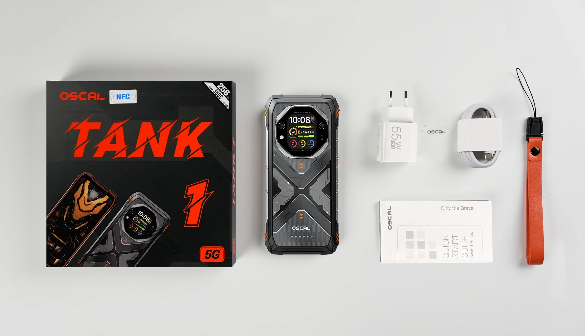 Blackview OSCAL TANK 1 Rugged Smartphon 5G 6.78" FHD+Display Cell Phone16GB+512GB 20000mAh 64MP Telephone Portabl Android 15 NFC