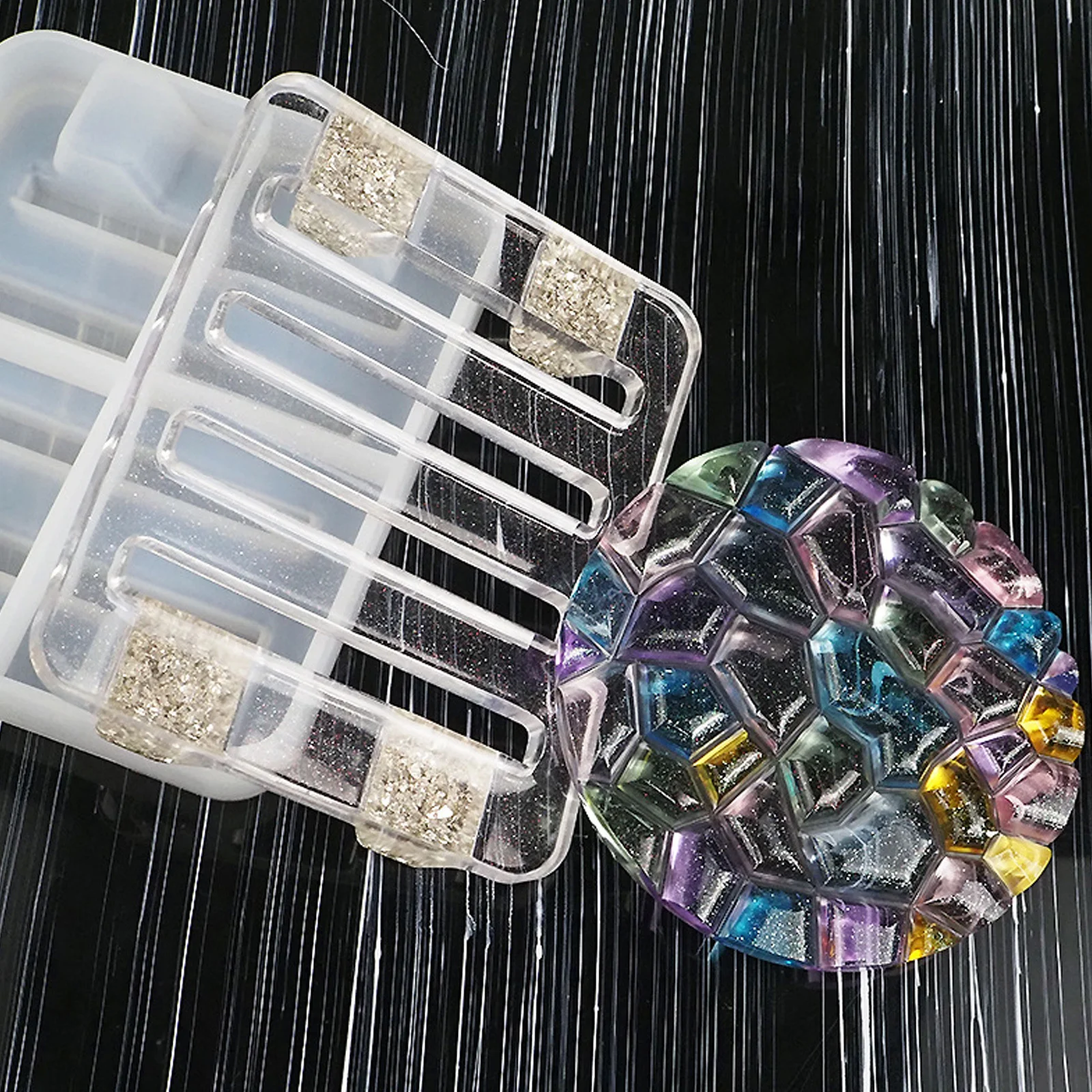 

1Set Crystal Epoxy Resin Molds Coaster Stand DIY Silicone Flexible Nonstick Safe Coaster Resin Molds Silicone Mold