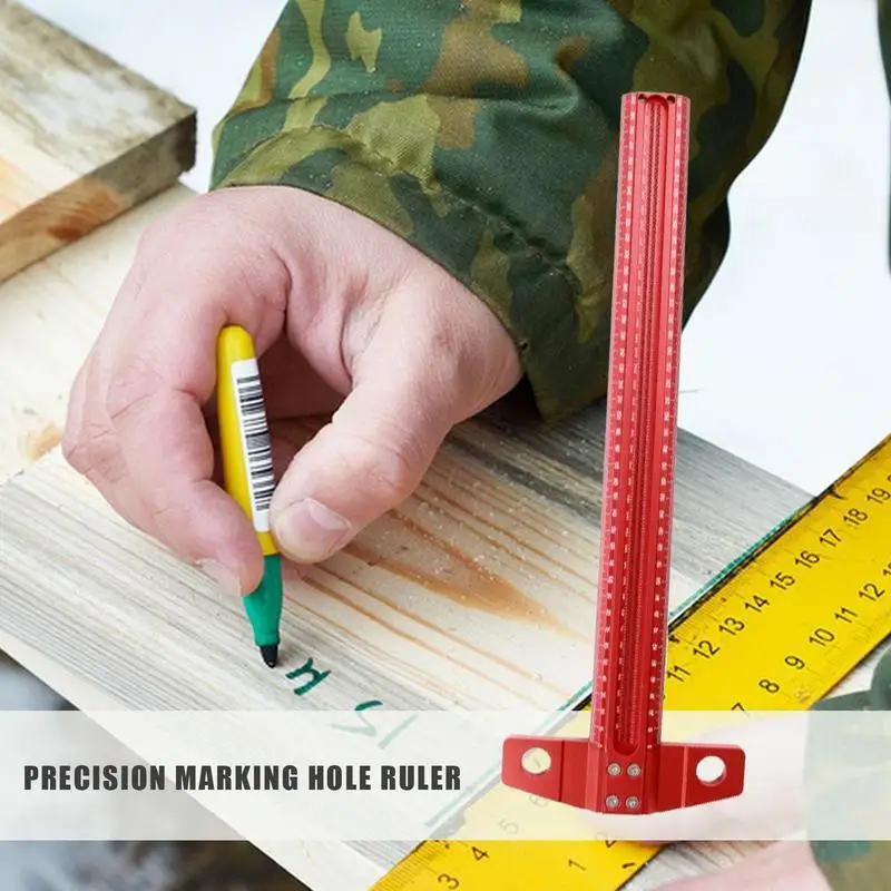 

Precision Marking T-Rule Standard Aluminum Alloy T-Square Woodworking Scriber Positioning Marking T Ruler