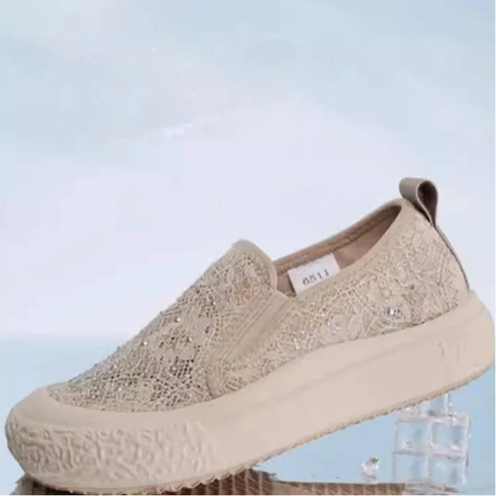 

Women's Casual Flat Shoes Breathable Mesh Wrap Stylish Comfortable Summer Loafers Thick Bottom Flats Fashionable Leisure