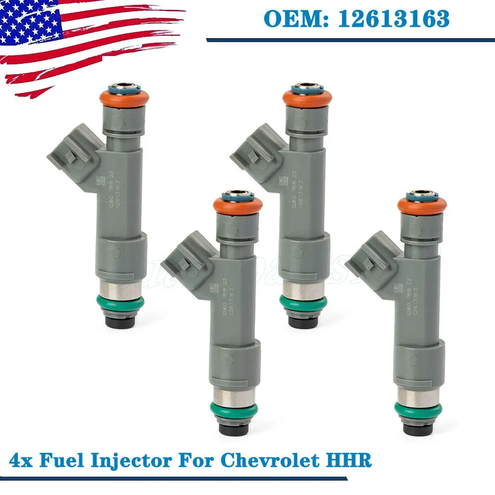 

Set of 4 fuel Injector For 2009-2011 Chevrolet HHR Malibu Pontiac 12613163