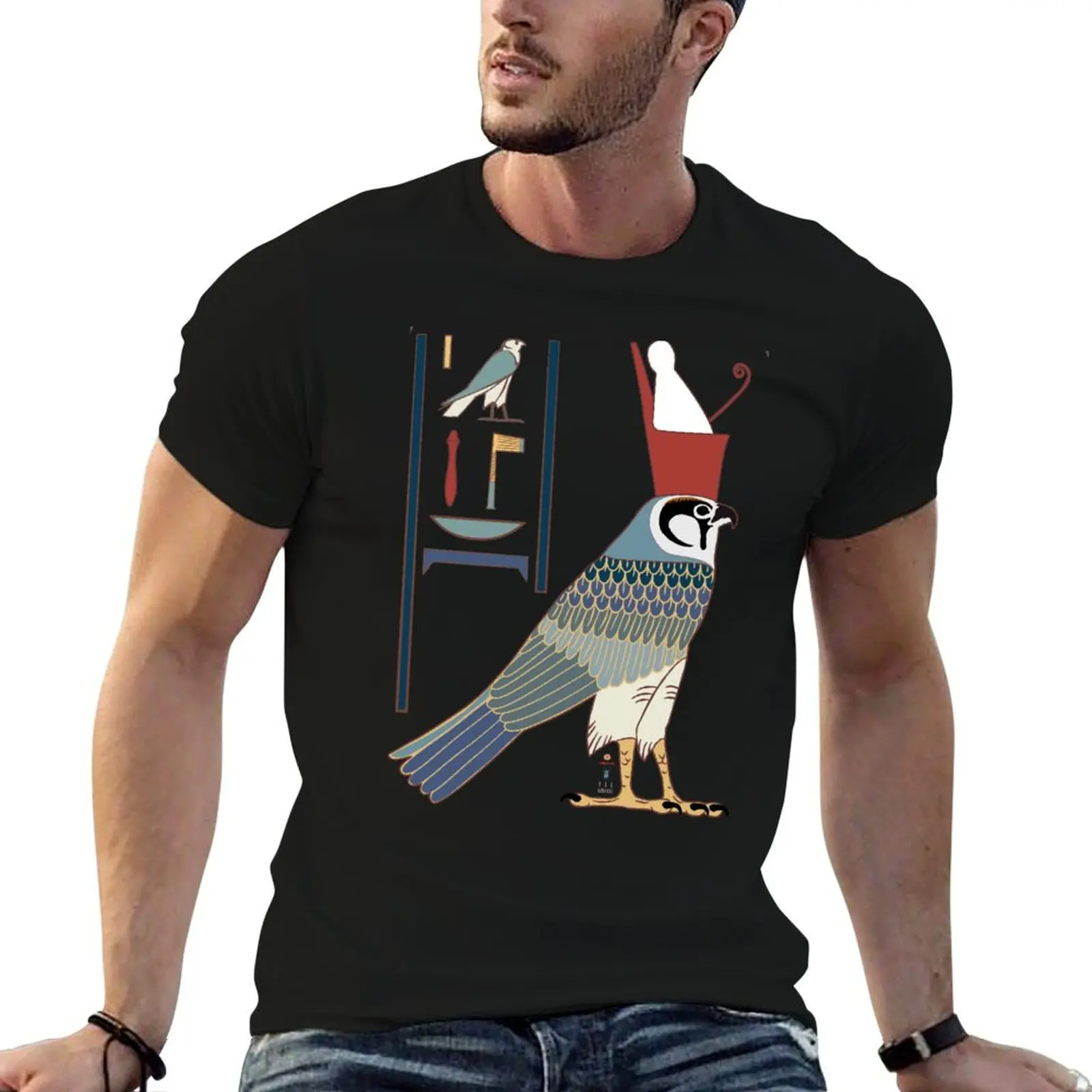 Horus in faience II [Vector] T-Shirt Comfortable Basic Crew Neck Tee