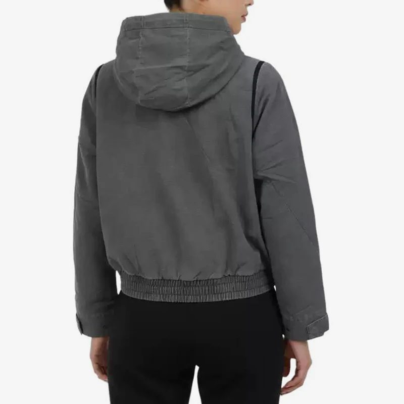 Adidas genuine women's hooded jacket zipper jacket windproof jacket jacket KR7590