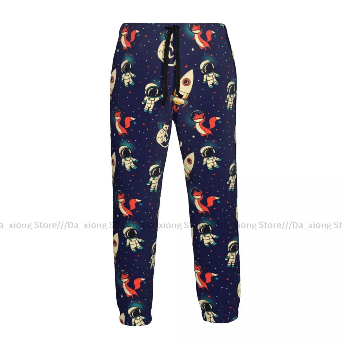 

Men Jogging Pants Streetwear Loose Casual Trouser Universe Space Suit And Fox Cat Man Pants Sweatpants