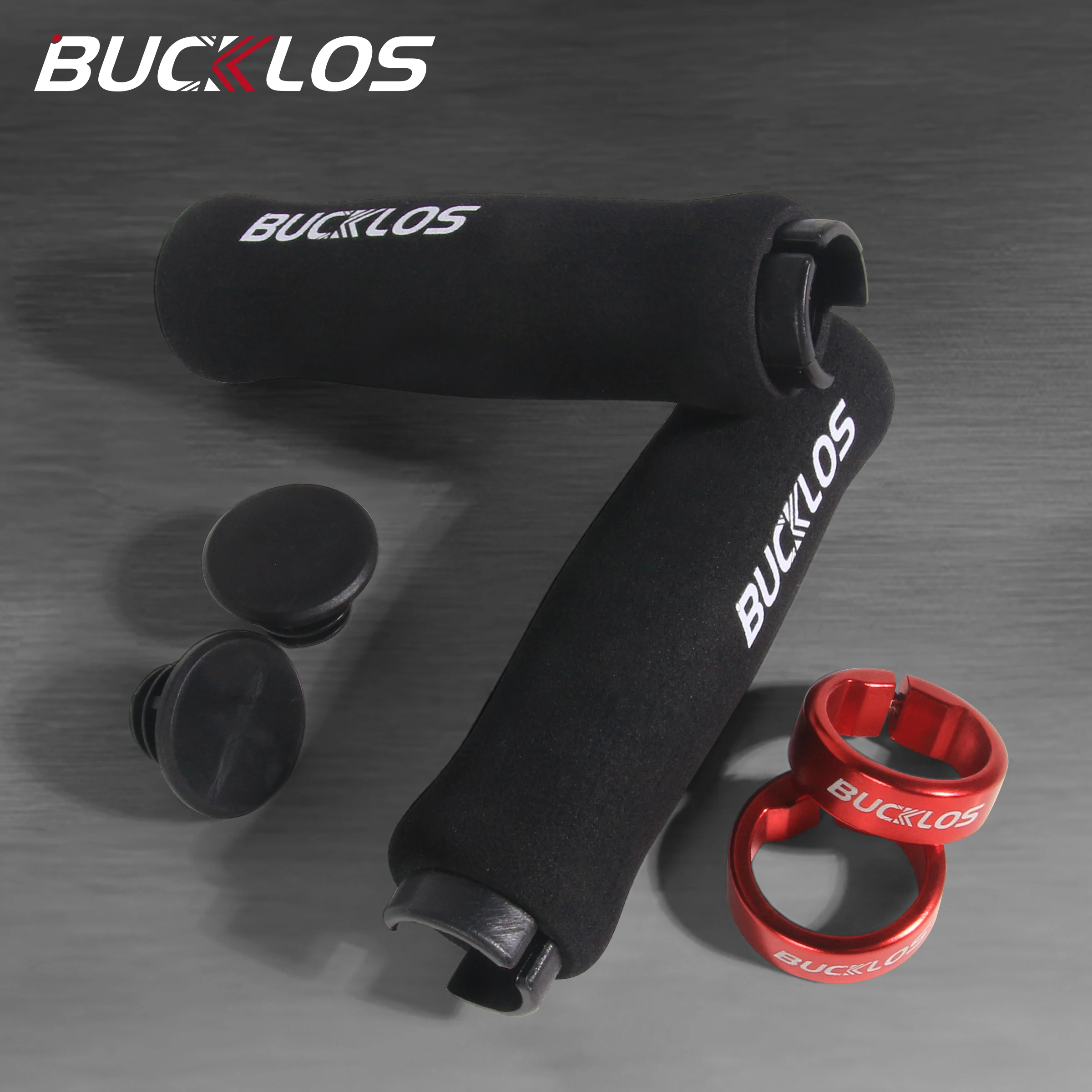 BUCKLOS Bicycle Grips MTB High Density Sponge Handlebar Cuffs Anti-skid Shock-absorbing Soft Bike Grip Ultraight Cycling Parts