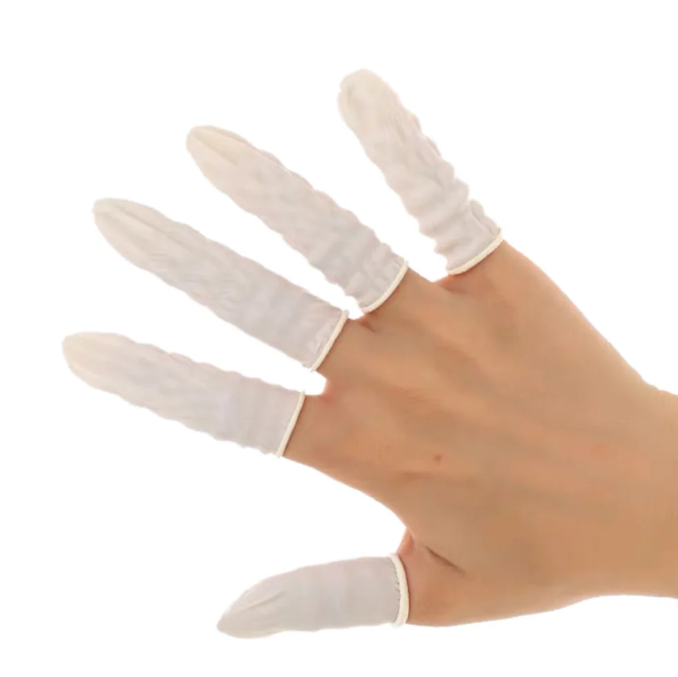 10/50/100/200/300PCS White Disposable Finger Cots Gloves Dust-proof Anti Slip Multi-purpose Durable Finger