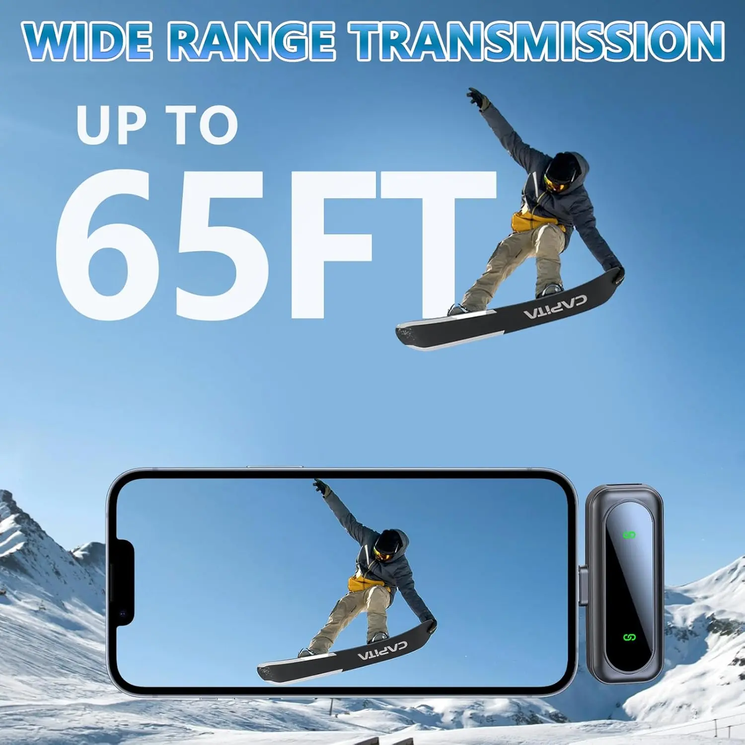 Nuevo micrófono Lavalier inalámbrico, micrófonos con Clip para grabación de vídeo con soporte magnético y reducción de ruido para iPhone Android PC Live