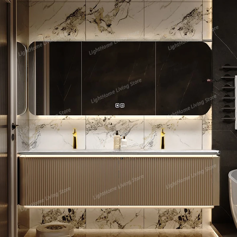 

Big Organizer Bathroom Cabinet Waterproof Modern Space Saver Mirror Bathroom Cabinet Storage Vanity Bad Schrank Home Furniture