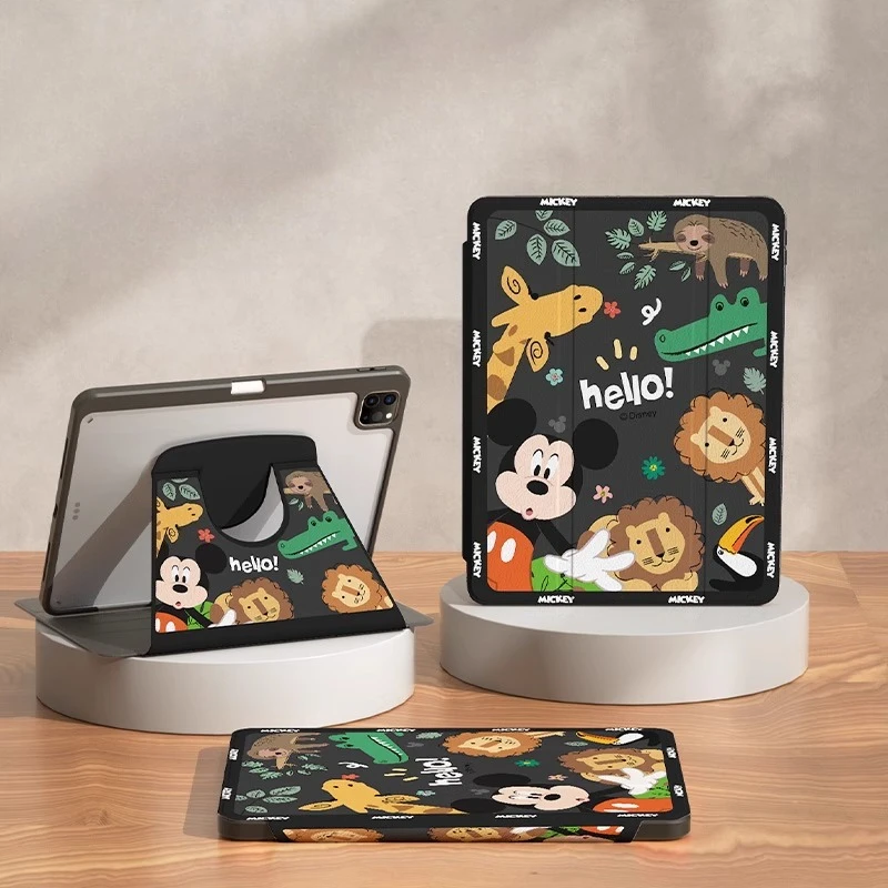 

MINISO Mickey For iPad Case Funda IPad 9/10/11 A16 11in Air 3 4 5 10.9in M2 M3 Mini 6 7 Protective Case Pro4 5 6 M4 Tablet Cover