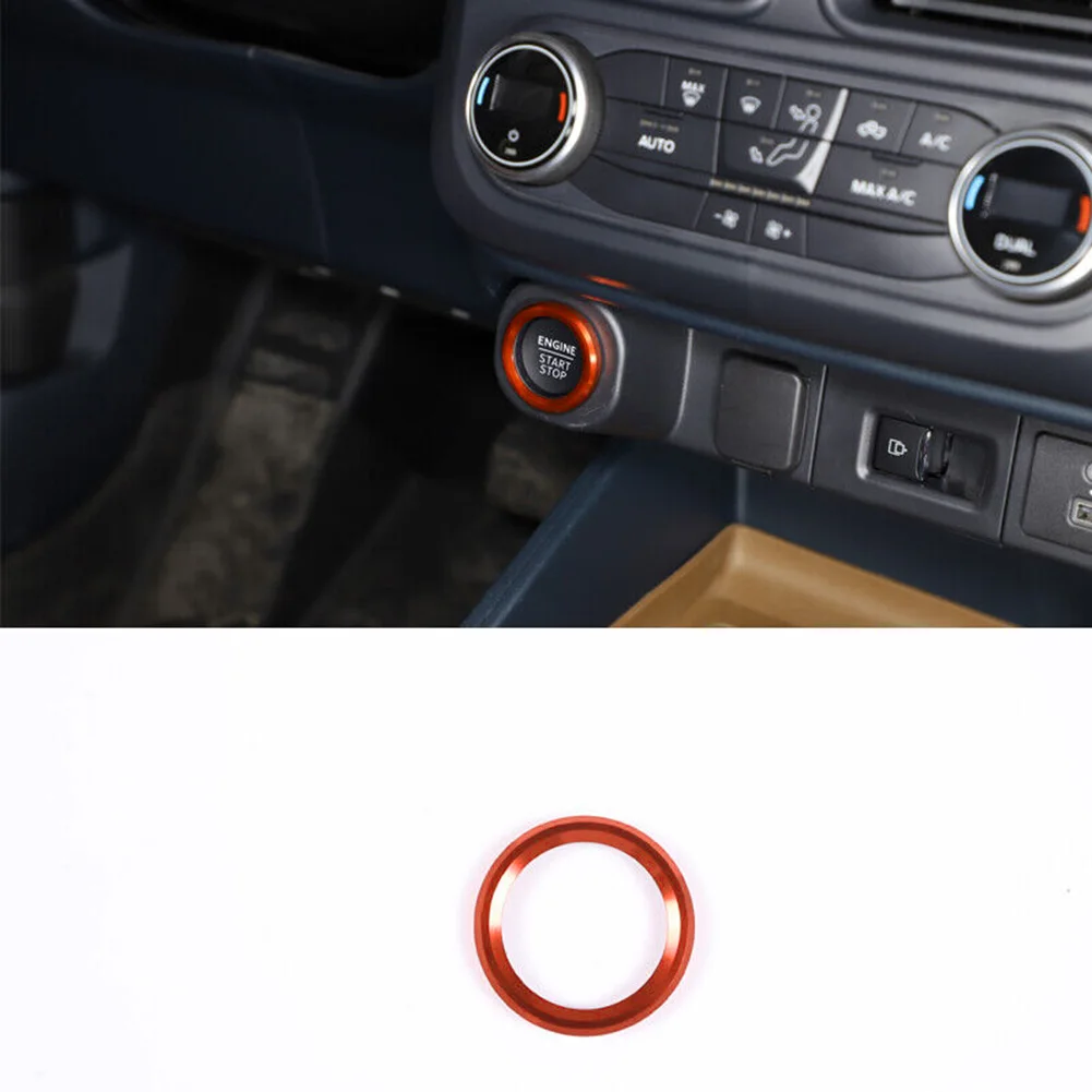 Transform Your For ford Maverick 2022 with an Orange Alloy Ignition Start Stop Button Cover Ring Customize Your Ride