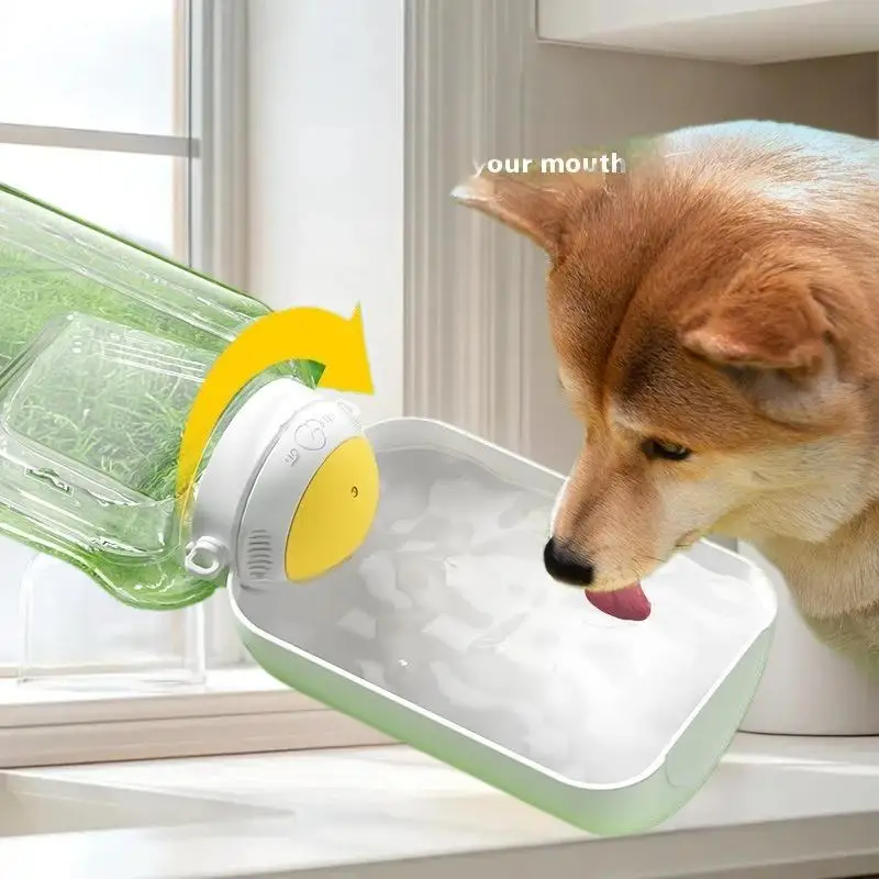 زجاجة مياه للكلاب الأليفة ذات سعة كبيرة قابلة للطي في الهواء الطلق موزع طعام الحيوانات الأليفة للكلاب الصغيرة والمتوسطة والكبيرة مستلزمات الحيوانات الأليفة