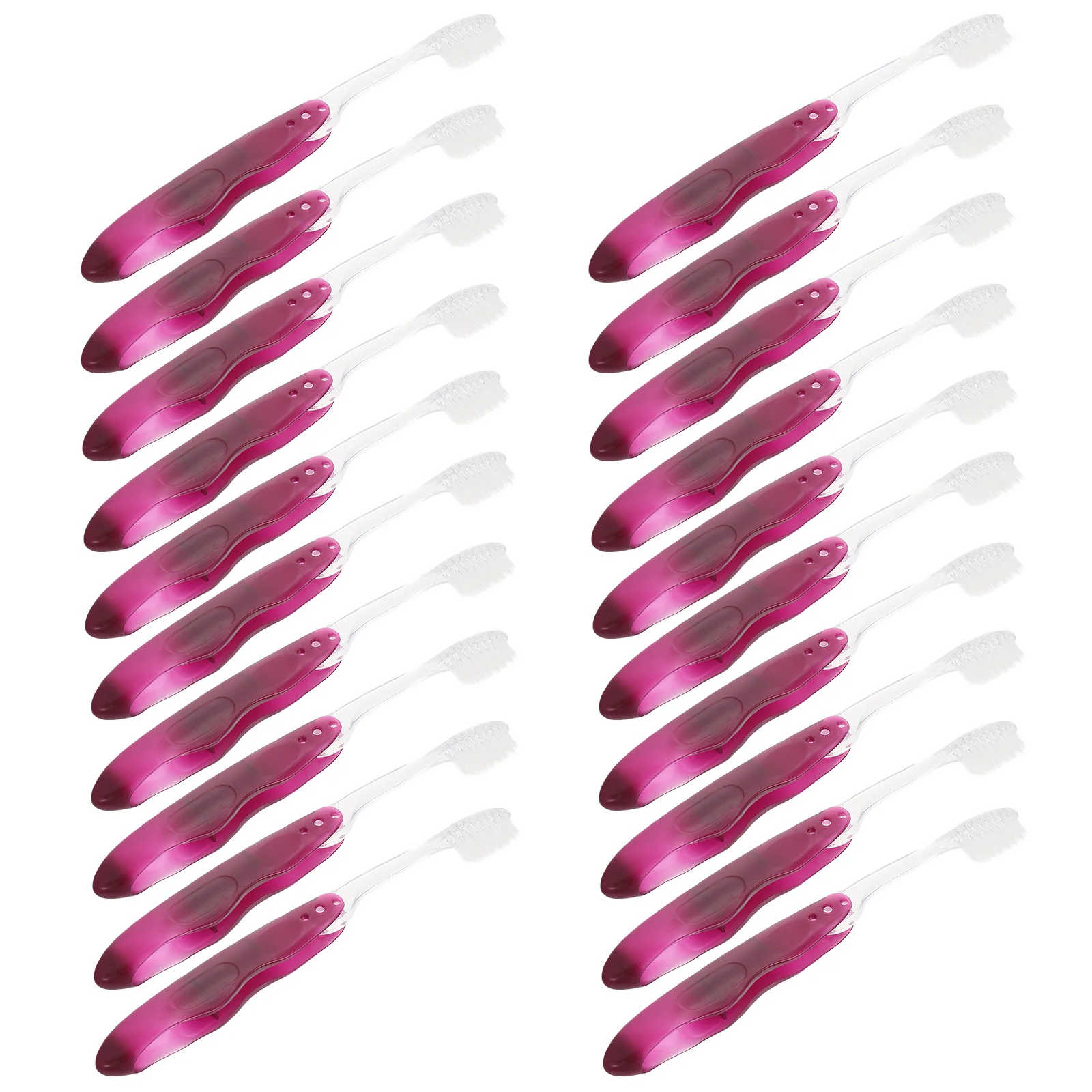 20 Pcs Foldable Toothbrushes Portable Travel Lightweight Plastic Tooth Cleaning Brushes Household Outdoor ABS PP Material