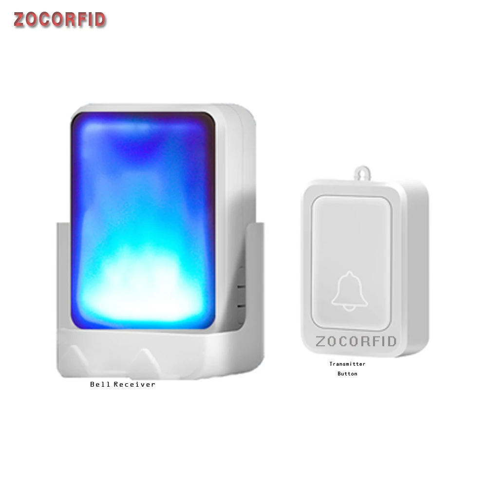 Wirless 7 Color Light Flash Changable Music Doorbell Home Wireless Door Chime Deaf Hard