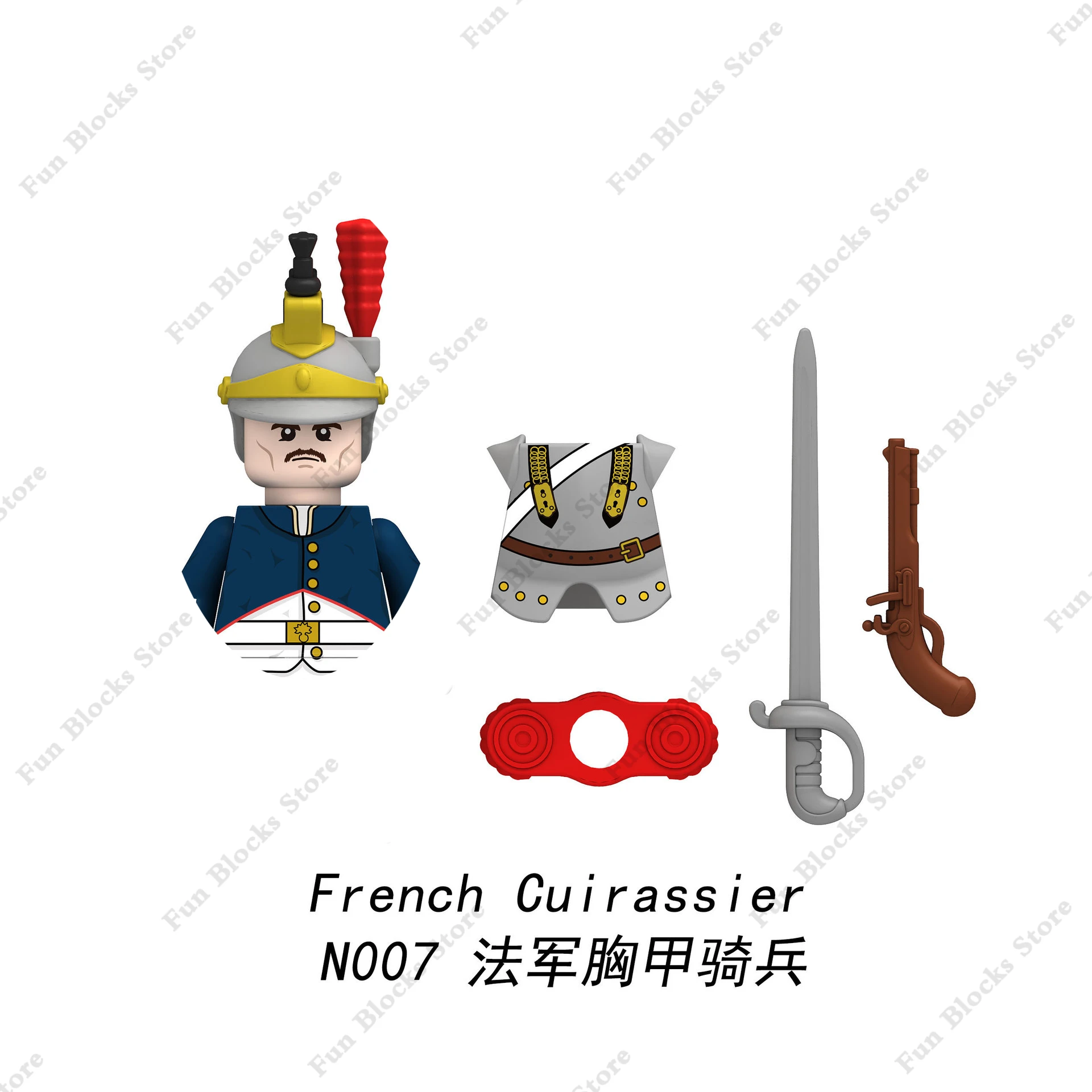 Military Mini Action Doll Napoleonic Wars Building Blocks Figures French Army Soldier Bricks Dragon Knight Infantry Cavalry Toys