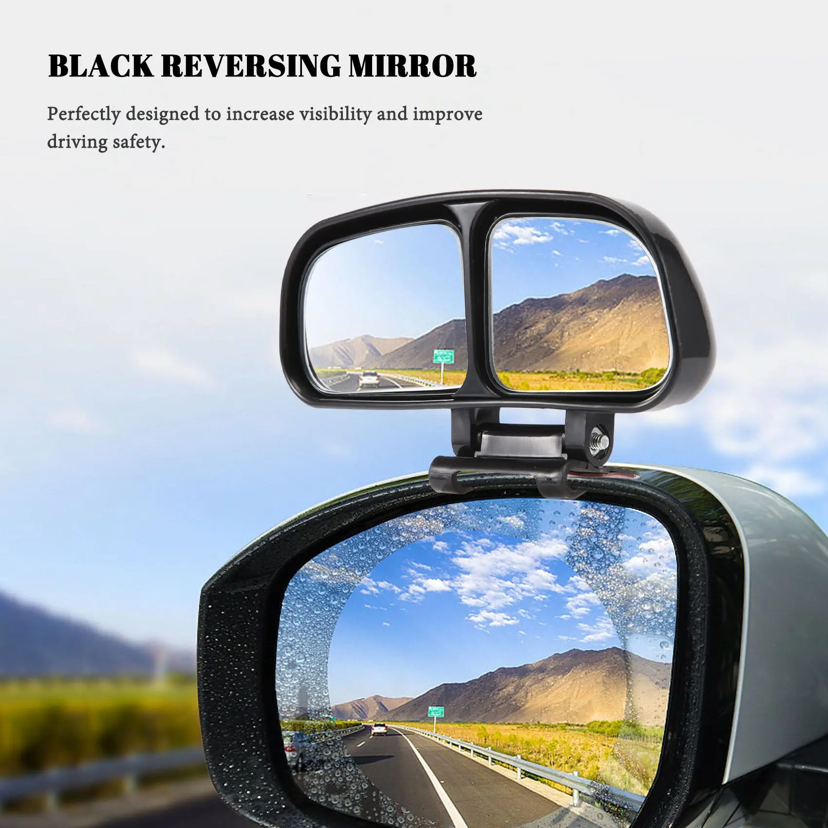 2Pcs Universal Car Adjustable Expand Wide Angle Blind Spot Rear View Mirrors